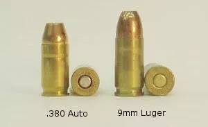 comparacion 380 y 9 mm