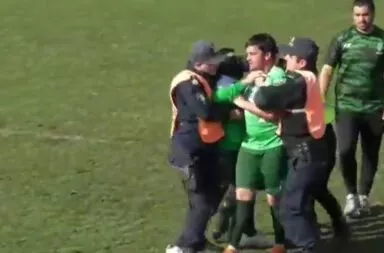 Arresto del violento jugador