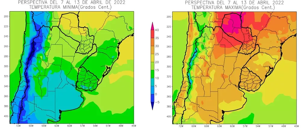 Temperaturas máximas y mínimas