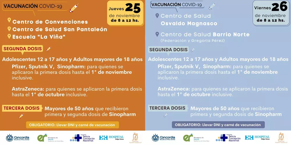 Jornadas descentralizadas de vacunación