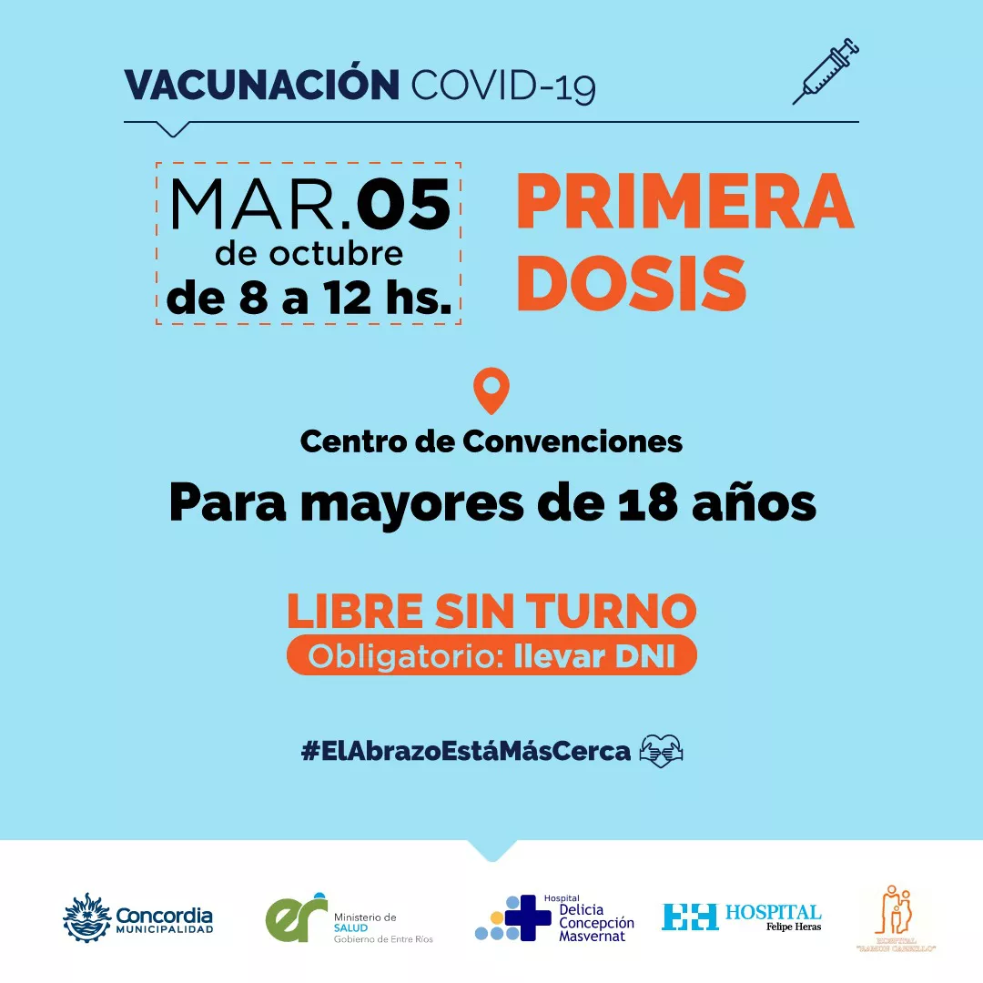 vacunacion covid martes 5 de octubre
