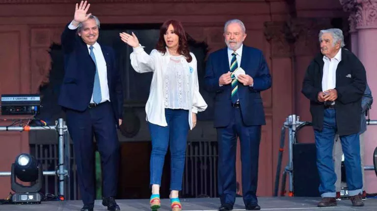 Alberto Fernández, Cristina Kirchner, Lula Da Silva y Pepe Mujica