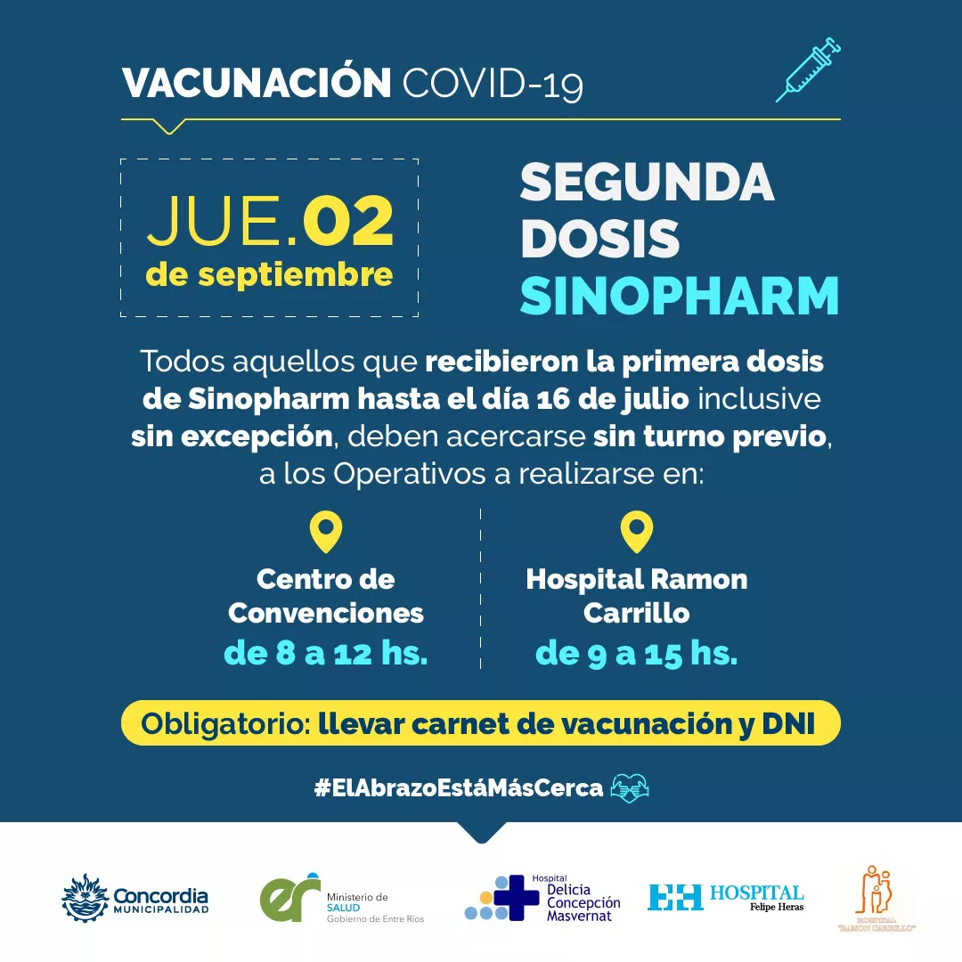 vacunacion jueves 2 de septiembre