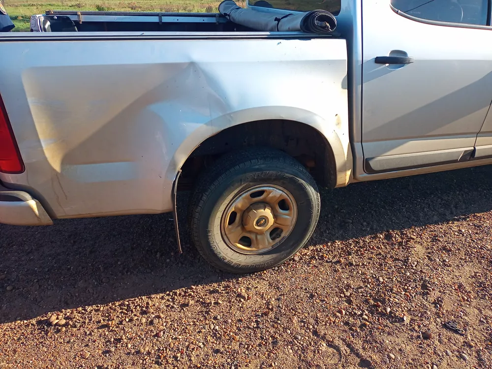 camioneta choco de atras