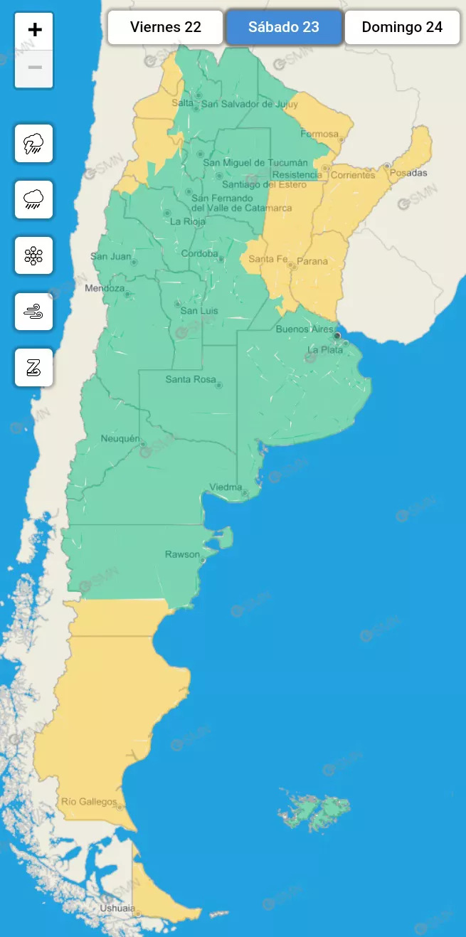 ALERTA AMARILLA ENTRE RÍOS PRONÓSTICO