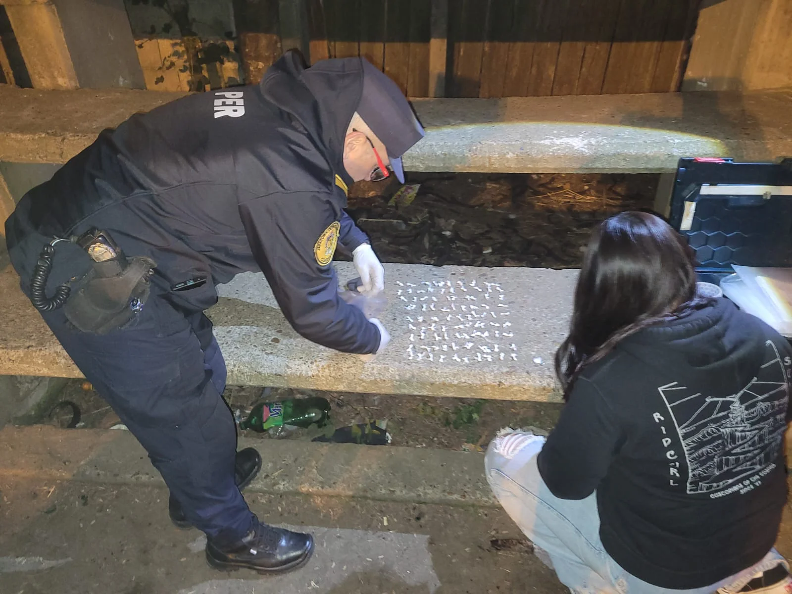 SECUESTRO DE ESTUPEFACIENTES EN LA VÍA PÚBLICA · PATRULLAJE PREVENCIONAL · 91 DOSIS DE COCAÍNA