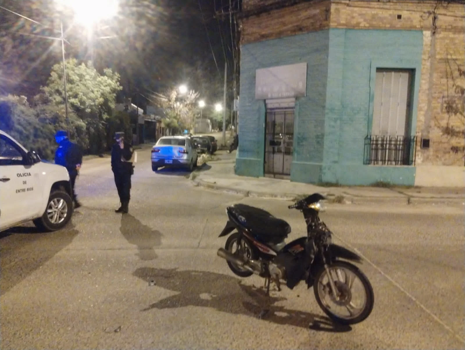 El choque de moto-auto del día.