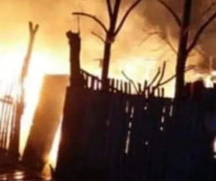 Incendio total en casilla