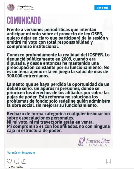 Foto redes Comunicado