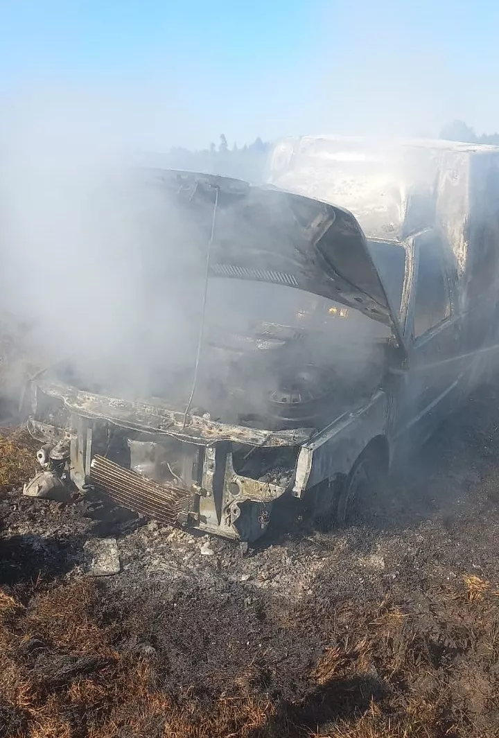Camioneta, incendio
