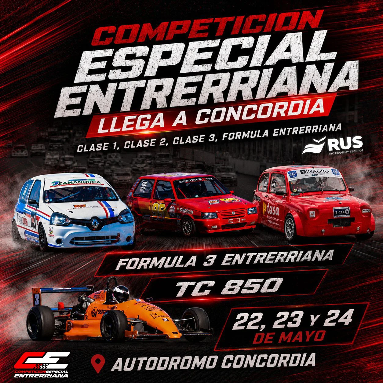 Se corren las finales de la Fórmula 3 Entrerrianas y otras categoría del deporte motor en el Autódromo.