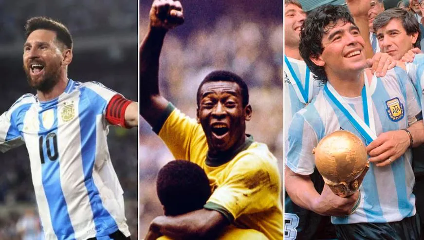 Messi Pele Maradona