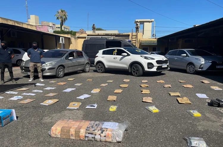 secuestro drogas y dinero parana concordia