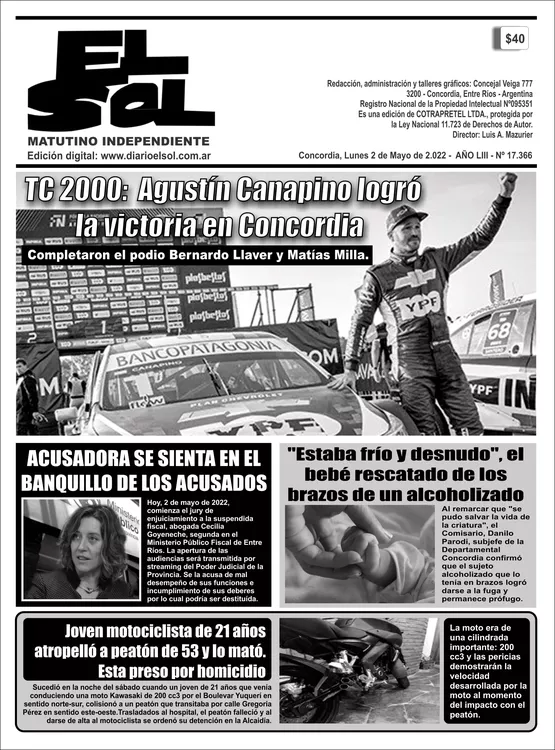 LUNES 2 DE MAYO TAPA