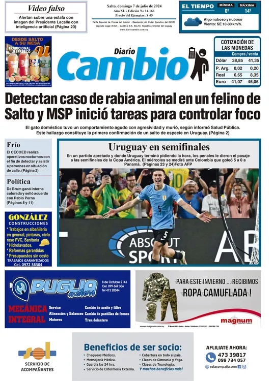 tapa cambio