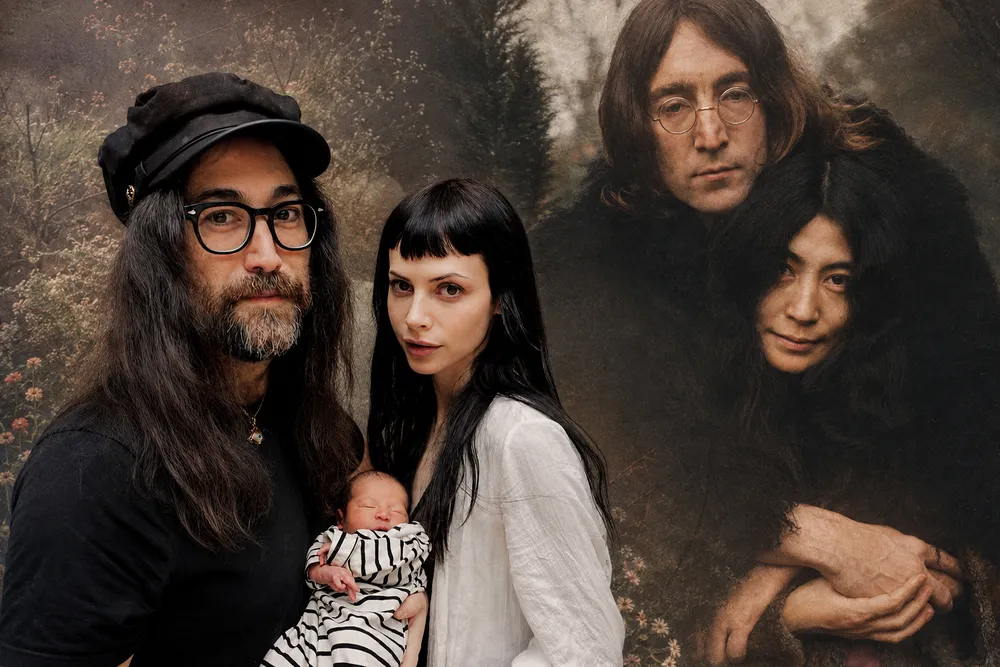 sean-ono-lennon-su-esposa-john-lennon-y-yoko-ono