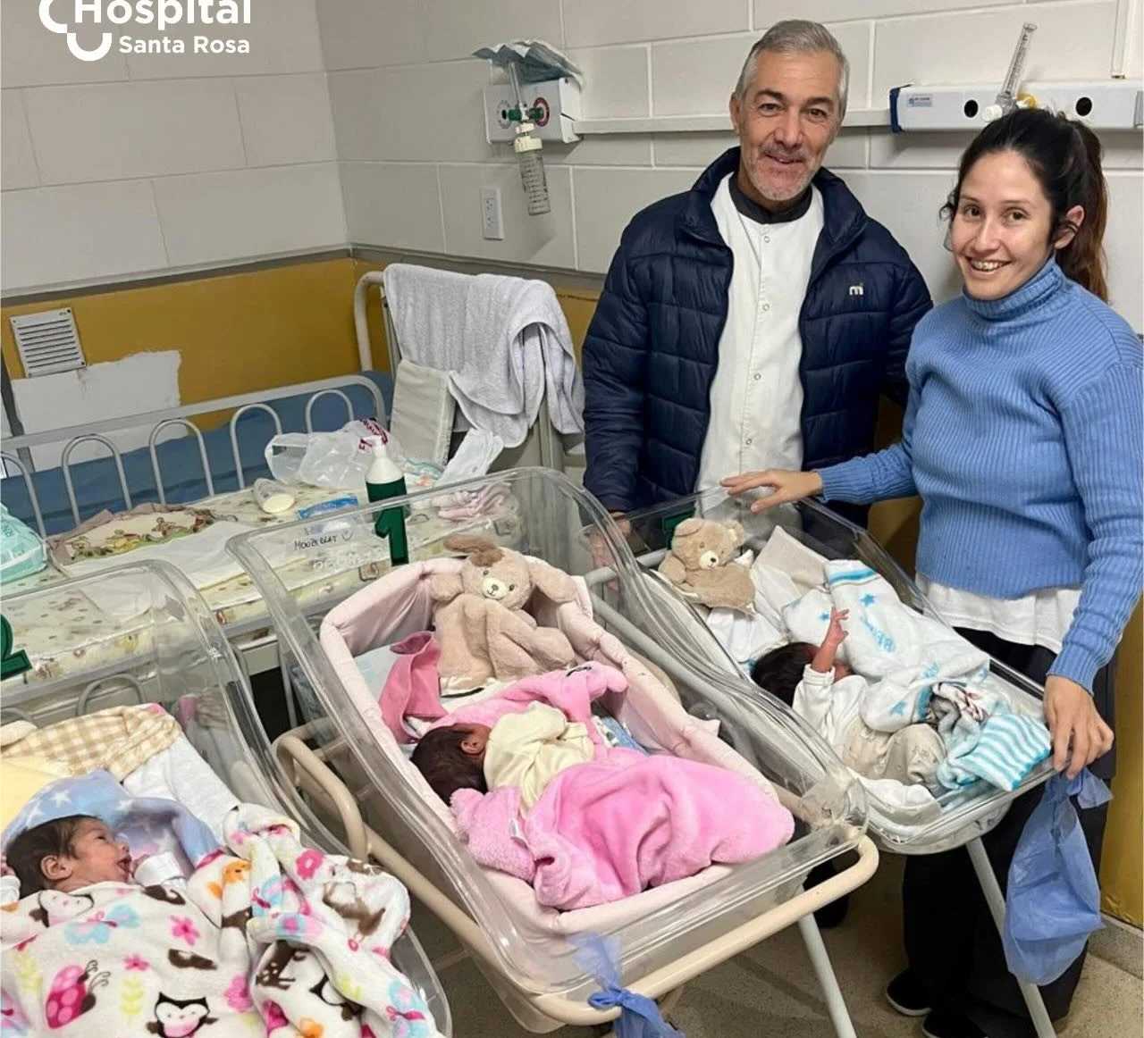 Los trillizos de San José de Feliciano llegaron al hospital Santa Rosa