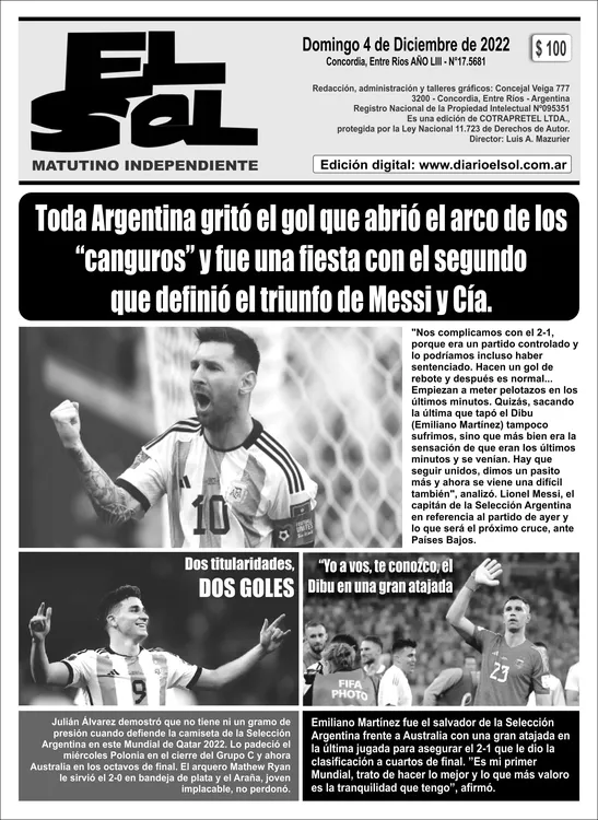 DOMINGO 4 DE DICIEMBRE_TAPA MESSI