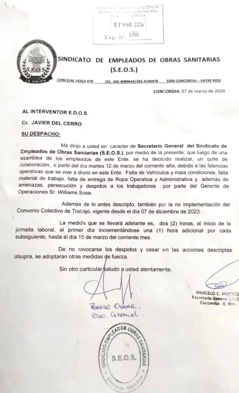 sindicato obras sanitarias