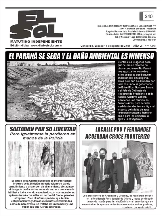 sabado 14 de agosto pag 1_tapa
