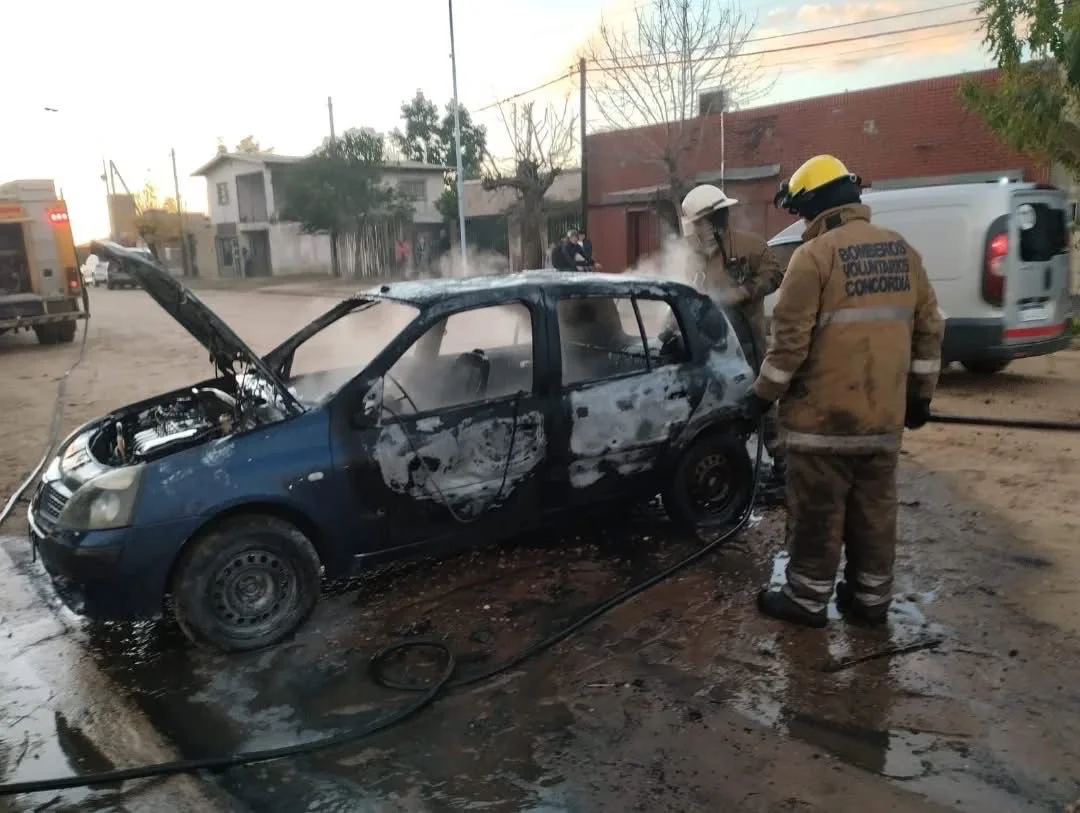 Pandemia de autos incendiados: Otro se prendió fuego en Gualeguay y Dr. Sauré-