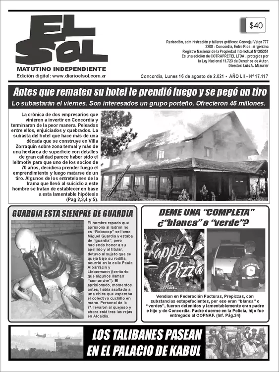 lunes 16 agosto tapa