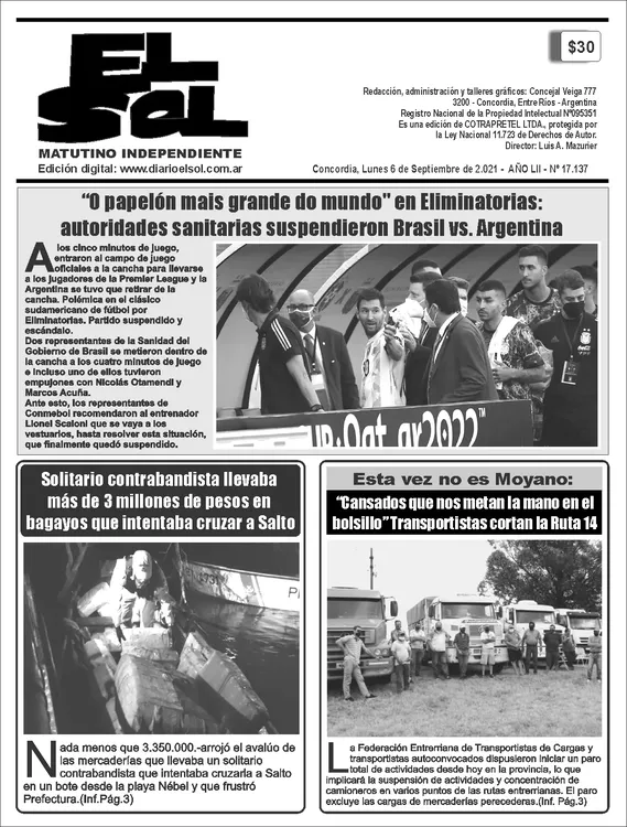 lunes 6 de septiembre