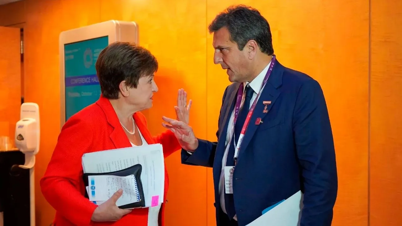 Kristalina Georgieva y Sergio Massa