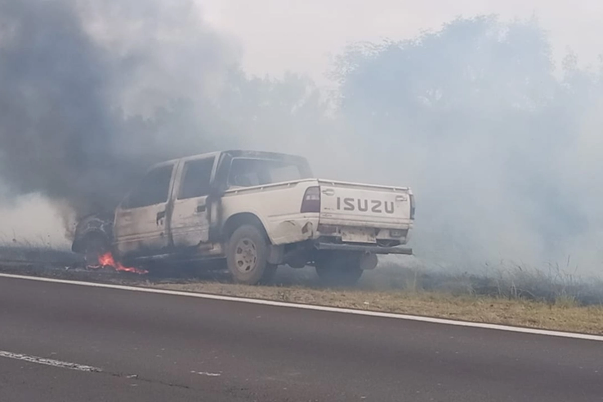 incendio camioneta