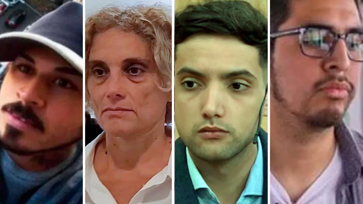Gastón Guerra, Sabrina Basile, Jonathan Morel y Loenardo Sosa, los cuatro detenidos
