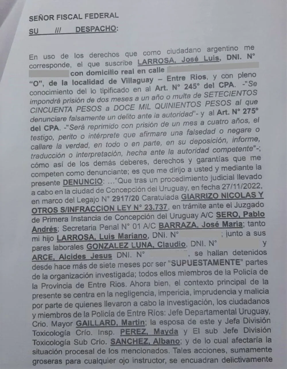 foto denincia tapada