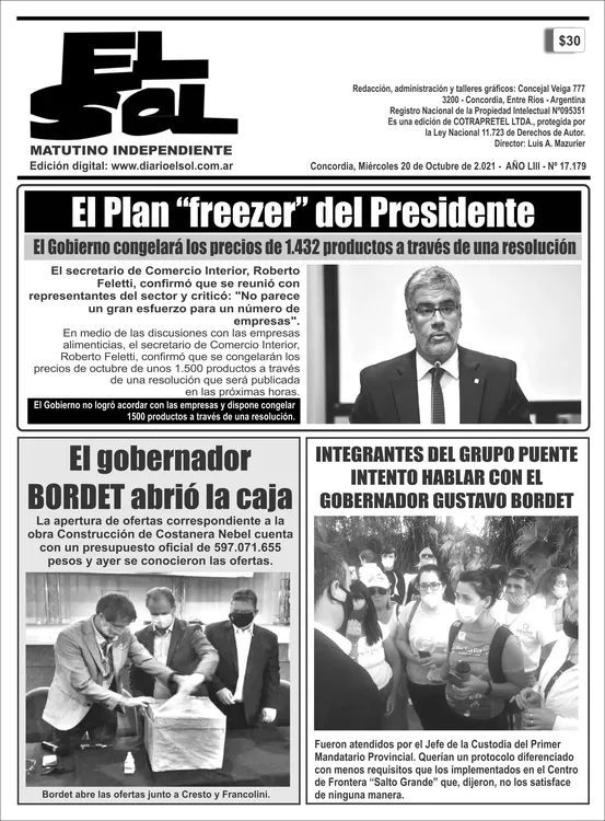 miércoles 20 de octubre