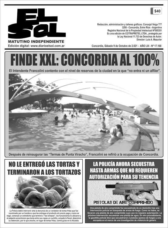 SÁBADO 9 DE OCTUBRE _PAG TAPA