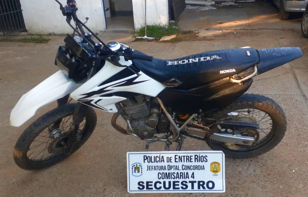 Moto secuestrada