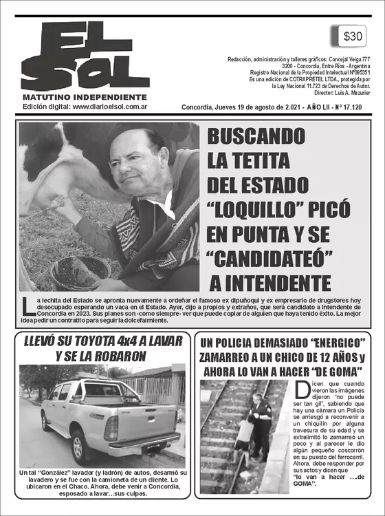 JUEVES 19 DE AGOSTO tapa