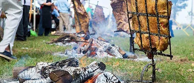 Asado a la estaca